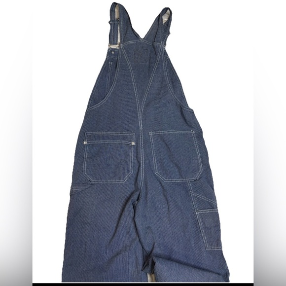 Vintage 90s Y2K GAP Pinstripe Engineer Overalls SZ XS - Picture 3 of 5